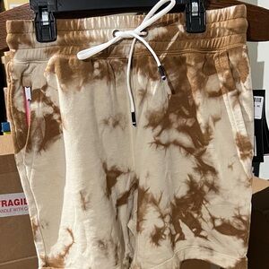 Women’s Tie-Dye Shorts - Tan and Cream